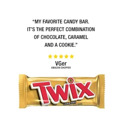 Twix Caramel Fun Size Chocolate Cookie Bar Candy Bag, 1.79 oz., 36/Box (MMM35391)