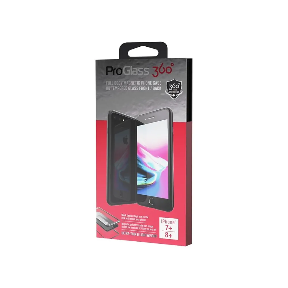 Tzumi ProGlass Transparent/Black Case for iPhone 7 Plus/iPhone 8 Plus (6596ST)