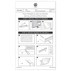 Dry Erase*U Brands Combination Dry-Erase Whiteboard, Aluminum Frame, 2' x 1.5' (3196U00-01)