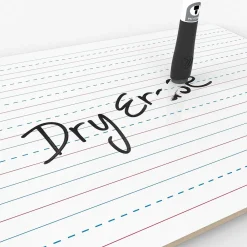 Dry Erase*U Brands Double Sided Dry Erase Student Boards, Ruled and Plain, 12" x 9", 10/Pack (483U00-01)