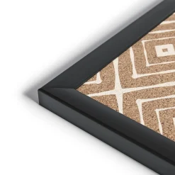 Bulletin*U Brands Fashion Cork Bulletin Board, Black Frame, 16