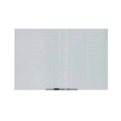 Dry Erase*U Brands Floating Glass Ghost Grid Dry Erase Board, Frameless, 3' x 2' (2798U00-01)