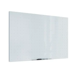 Dry Erase*U Brands Floating Glass Ghost Grid Dry Erase Board, Frameless, 3' x 2' (2798U00-01)