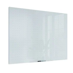 Dry Erase*U Brands Floating Glass Ghost Grid Dry Erase Board, Frameless, 4' x 3' (2799U00-01)