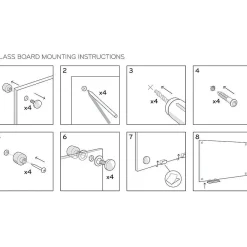 Dry Erase*U Brands Glass Dry Erase Board, 70