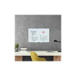 Dry Erase*U Brands Glass Dry-Erase Whiteboard, 3' x 2' (3975U00-01)