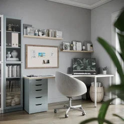 Bulletin*U Brands Linen Bulletin Board, Wood Frame, 3' x 2' (4891U00-01)