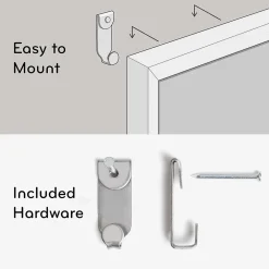 Bulletin*U Brands Linen Bulletin Board, Wood Frame, 6' x 4' (4897U00-01)