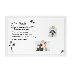 Dry Erase*U Brands Magnetic Dry Erase Whiteboard, White Decor Frame, 30