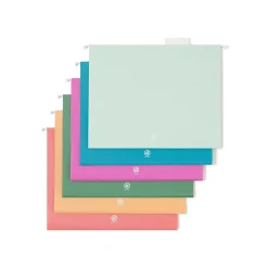 Hanging File Folders|U Brands U-Eco Hanging File Folders, Letter Size, Assorted Colors, 12/Pack (6596U01-12)