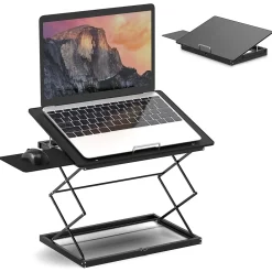 CD4 16.25" x 12.25" Metal Laptop Stand, Black (CD4-b)<Uncaged Ergonomics Outlet