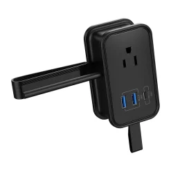 Uncaged Ergonomics 3-Outlet 3-USB Port Power Strip, 3', Black (TC-b)