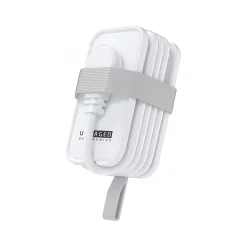 Uncaged Ergonomics 3-Outlet 3-USB Port Power Strip, 3', White (TC-w)