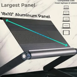 WorkEZ Cooling Laptop Lap Desk, Executive Black (WEEB)<Uncaged Ergonomics Clearance