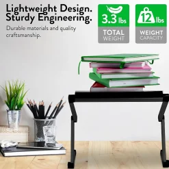 WorkEZ Cooling Laptop Lap Desk, Executive Black (WEEB)<Uncaged Ergonomics Clearance