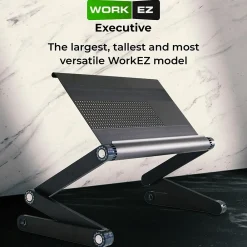 WorkEZ Cooling Laptop Lap Desk, Executive Black (WEEB)<Uncaged Ergonomics Clearance