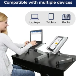 WorkEZ Ergonomic Laptop Cooling Stand, Light Silver (WELS)<Uncaged Ergonomics Discount