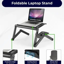 WorkEZ Cool Laptop Riser, Black (WECB)<Uncaged Ergonomics