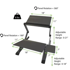 Standing Desks*Uncaged Ergonomics WorkEZ Standing Desk, Black (WESDB)