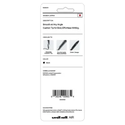 Pens|uni-ball uni AIR Porous Point Pens, Medium Point, 0.7mm, Bold Point, Black Ink, 3/Pack (1926808)