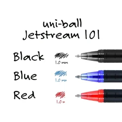 Pens|uni-ball uni Jetstream 101 Ballpoint Pen, Medium Point, 1.0mm, Blue Ink, Dozen (1768012)