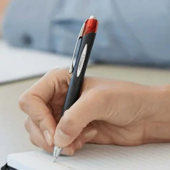 Pens|uni-ball uni Jetstream RT Retractable Ballpoint Pen, Medium Point, 1.0mm, Red Ink, Dozen (73834)