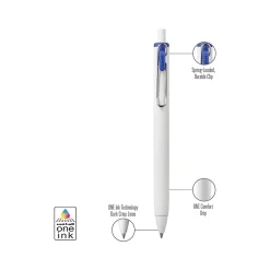 Pens|uni-ball uni one Retractable Gel Pens, Medium Point, 0.7mm, Blue Ink, Dozen (70363)