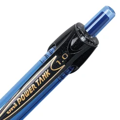 Pens|uni-ball uni Power Tank RT Ballpoint Pens, Medium Point, 1.0mm, Blue Ink, 12/Pack (42071)