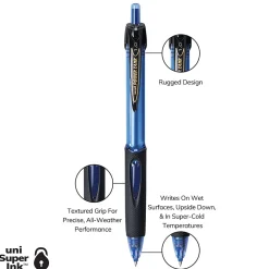 Pens|uni-ball uni Power Tank RT Ballpoint Pens, Medium Point, 1.0mm, Blue Ink, 12/Pack (42071)