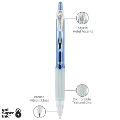 Pens|uni-ball uniball 207 Fashion Retractable Gel Pens, Medium Point, 0.7mm, Assorted Ink, 8/Pack (1739929)