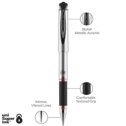 Pens|uni-ball 207 Impact Gel Pens, Bold Point, Red Ink, Dozen (65802)