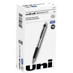 Pens|uni-ball 207 Impact RT Retractable Gel Pens, Bold Point, Blue Ink, Dozen (65871)