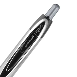 Pens|uni-ball uniball 207 Needle Retractable Gel Pens, Medium Point, 0.7mm, Black Ink, 4/Pack (1738430)