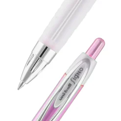 Pens|uni-ball uniball 207 Pink Ribbon Retractable Gel Pens, Medium Point, 0.7mm, Black Ink, Dozen (1745267)