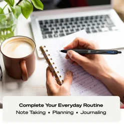 Pens|uni-ball 207 Plus+ Retractable Gel Pens, Medium Point, 0.7mm, Black Ink, 4/Pack (70460)