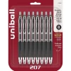 Pens|uni-ball 207 Retractable Gel Pens, Medium Point, 0.7mm, Black Ink, 8/Pack (1756584)