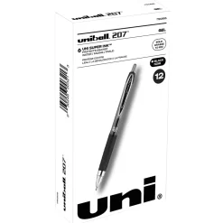 Pens|uni-ball uniball 207 Retractable Gel Pens, Bold Point, 1.0mm, Black Ink, 12/Pack (1790895)
