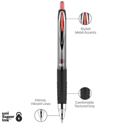 Pens|uni-ball uniball 207 Retractable Gel Pens, Medium Point, 0.7mm, Red Ink, Dozen (33952)