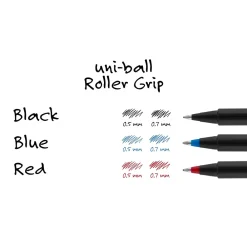 Pens|uni-ball Deluxe Rollerball Pens, Fine Point, Black Ink, 12/Pack (60052)