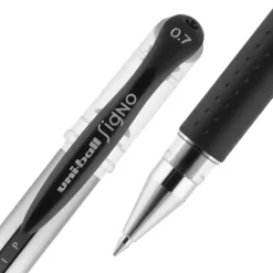 Pens|uni-ball uniball Gel Grip Gel Pens, Medium Point, 0.7mm, Black Ink (65450)