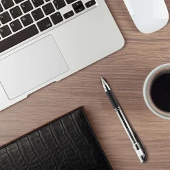 Pens|uni-ball uniball Gel Grip Gel Pens, Medium Point, 0.7mm, Blue Ink, 12/Pack (65451)