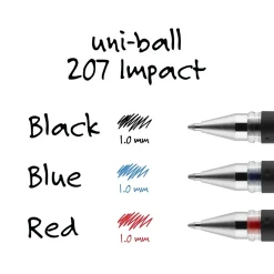 Pens|uni-ball Impact Gel-Ink Pen Refill, Bold Tip, Black Ink, 2/Pack (65808PP)