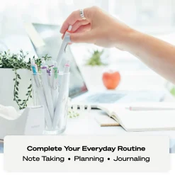 Pens|uni-ball one Retractable Gel Pen, Medium Point, 0.7mm, Assorted Ink, 5/Pack (70381)