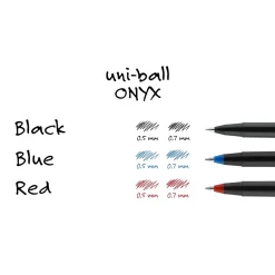 Pens|uni-ball uniball Onyx Rollerball Pens, Fine Point, 0.7mm, Black Ink, Dozen (60143)
