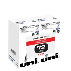 Pens|uni-ball uniball Onyx Rollerball Pens, Fine Point, 0.7mm, Blue Ink, 72/Box (2013568)