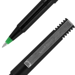 Pens|Uni ball Roller Pen, Micro Point, 0.5mm, Green Ink, Dozen (60154)