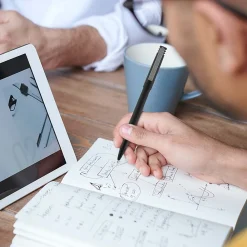 Pens|Uni ball Roller Pen, Micro Point, 0.5mm, Green Ink, Dozen (60154)