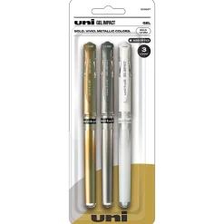 Pens|uni-ball uniball Signo Gel Impact Pens, Bold Point, 1.0mm, Assorted Ink, 3/Pack (1919997)
