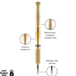 Pens|uni-ball uniball Signo Gel Impact Pens, Bold Point, 1.0mm, Assorted Ink, 3/Pack (1919997)