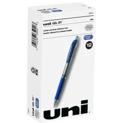 Pens|uni-ball uniball Signo RT Gel Pens, Medium Point, 0.7mm, Blue Ink, Dozen (65941)